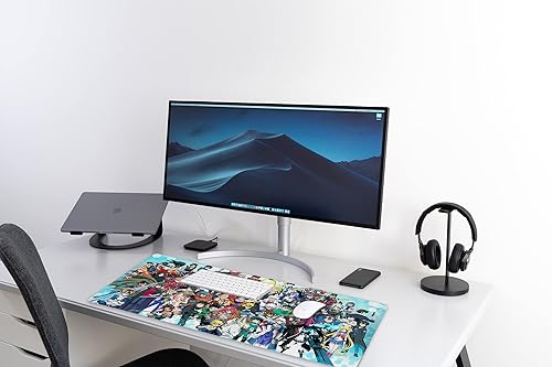 Miniatura 5 de Alfombrilla de mouse de personajes de anime para computadora, alfombrilla de mouse grande para juegos de anime, alfombrilla de goma antideslizante