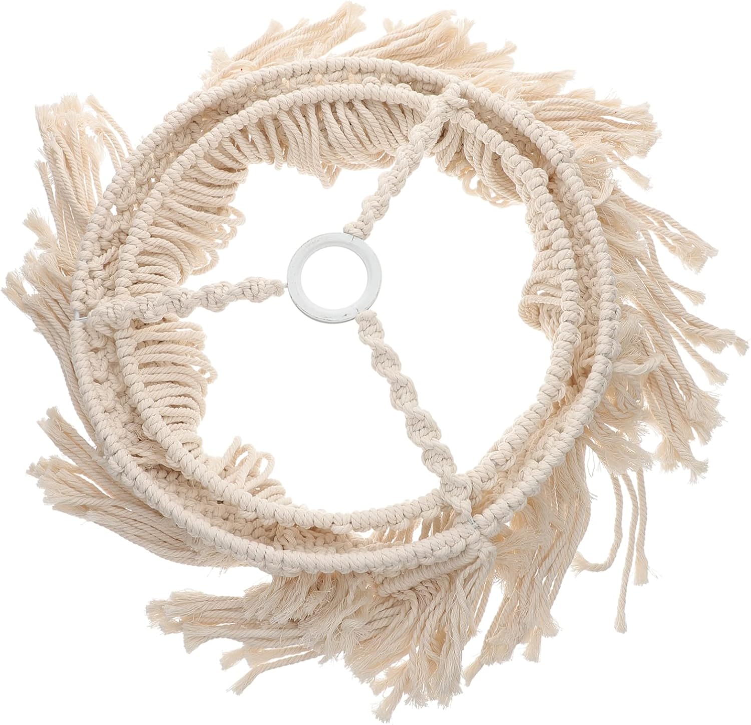 UPKOCH Cotton Woven Lampshade Macrame Decorative Pendant Light Shade for Home