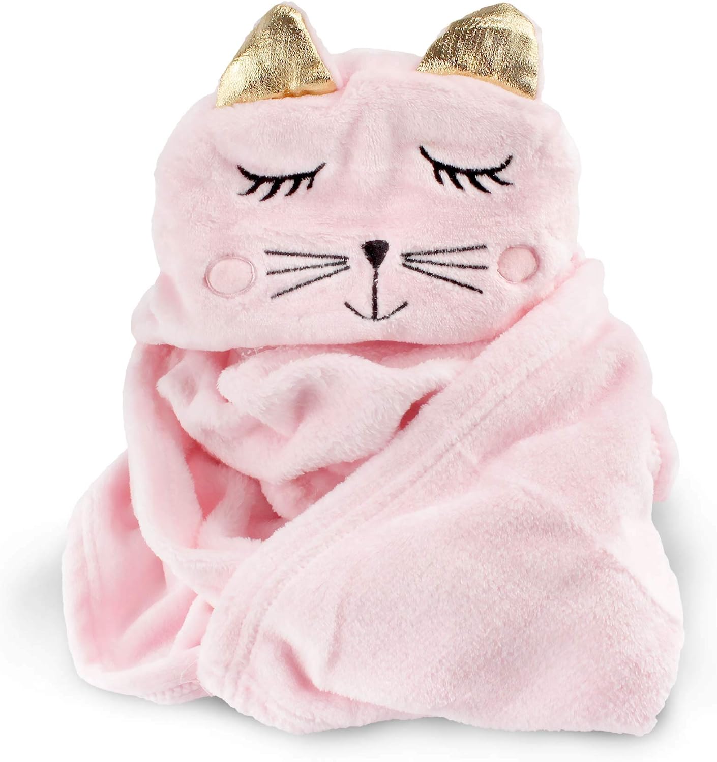 BambooMN Super Soft Hooded Baby Bath Animal Towels - Cute Nursery Essentials Ages Newborn to Toddler - For Girls/Boys