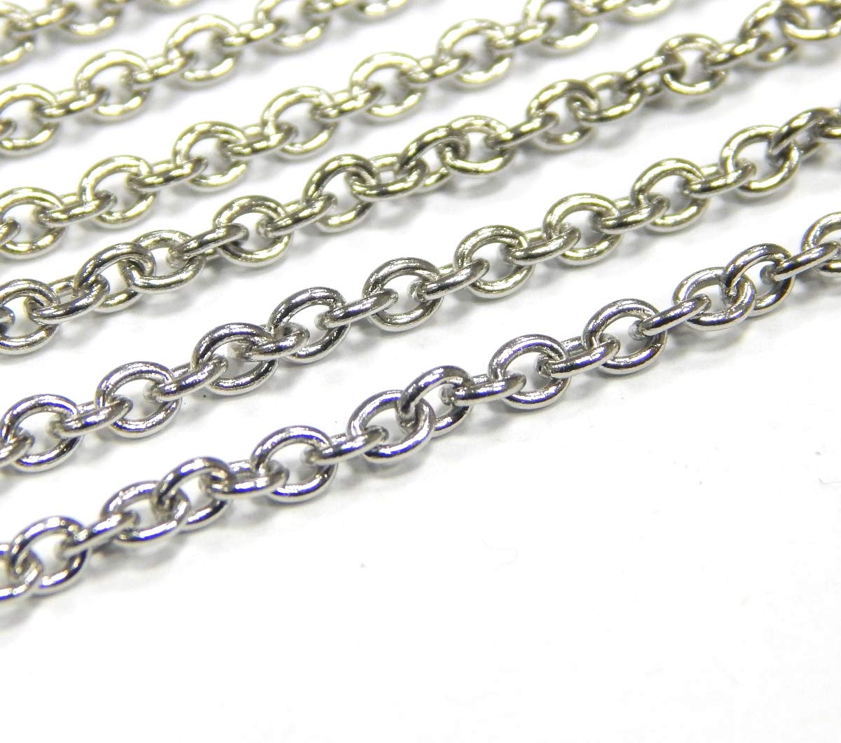 Catena A Sfera In Acciaio Inox 3 Mm - 40 Metri Per Creazione Gioielli E Fai Da Te (SC-1018-D), Senza Nichel