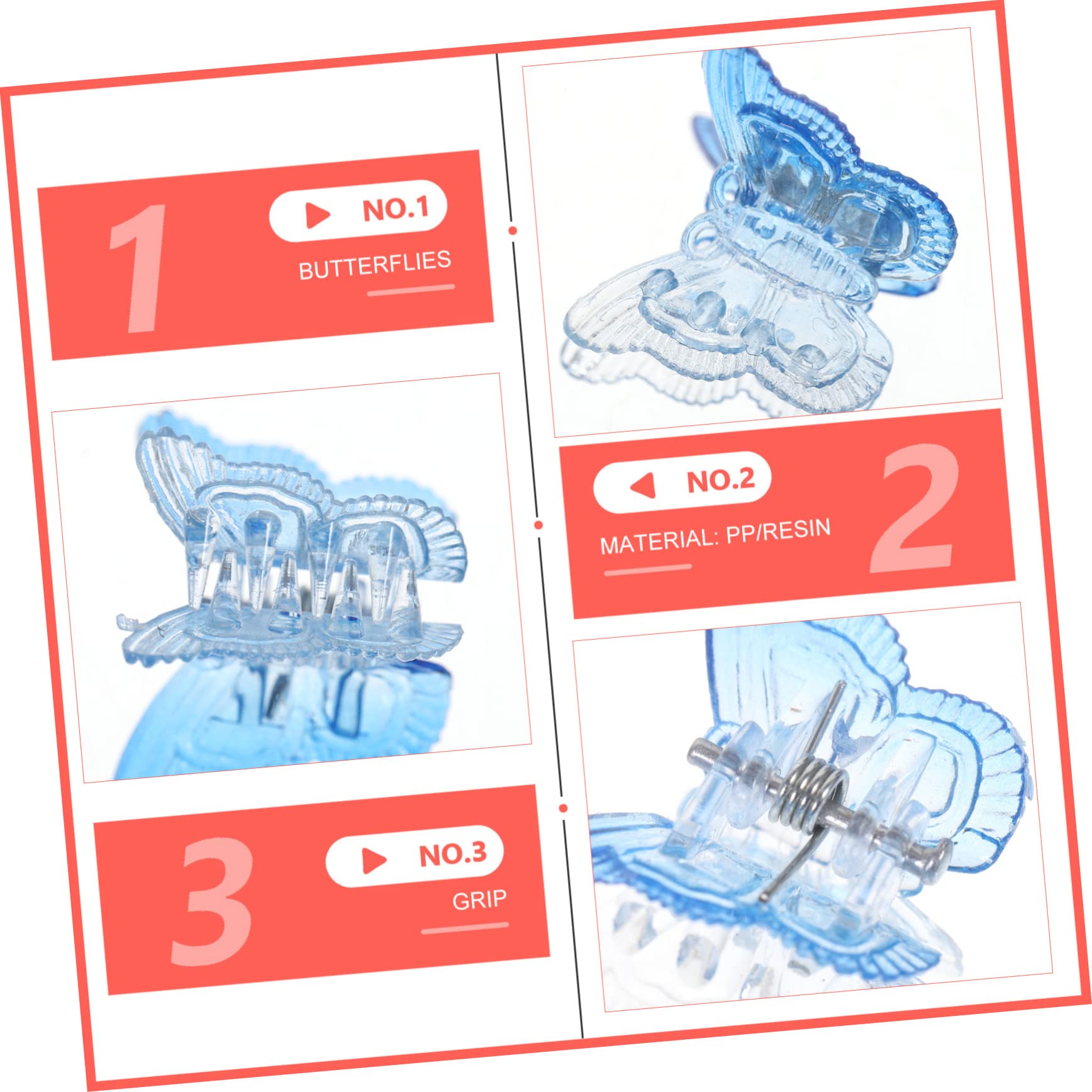 Healeved 250piezas Pinzas De Para Cabello Clips Pequeños De Diseño Elegante Accesorios De Pelo Para Mujeres y Niñas Para Fiestas y Uso Diario Color Transparente Degradado