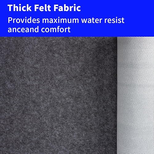 Miniatura 4 de Almohadilla antideslizante 100% impermeable de 5 x 7 para alfombras de área grande, almohadilla de protección de suelo de fieltro duradera para