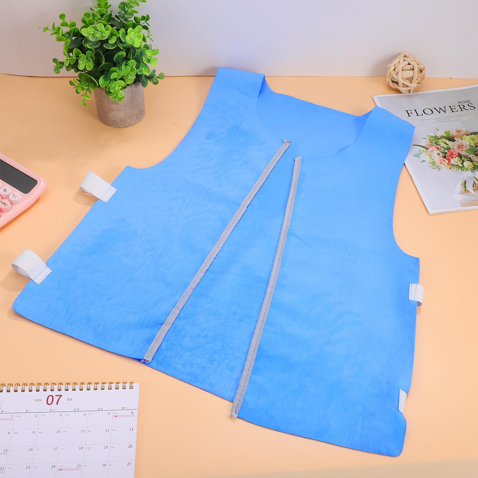 Gilet Rinfrescante Regolabile per Sport Estivi, Tessuto Innovativo Protezione Solare, per Operatori ad Alte Temperature Azzurro