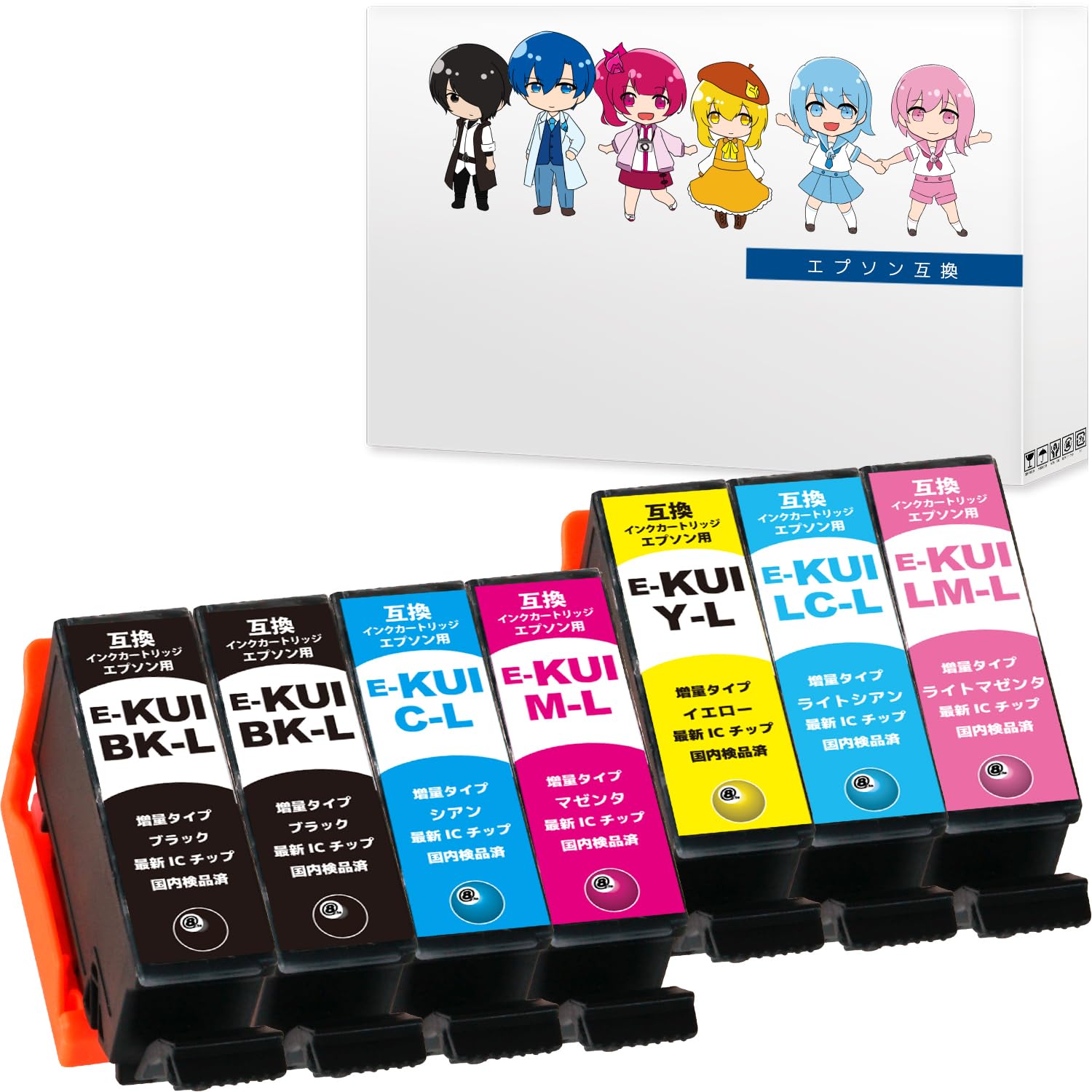 Amazon.co.jp: エプソン用最優良互換インクカートリッジ KUI-6CL-L(BK 