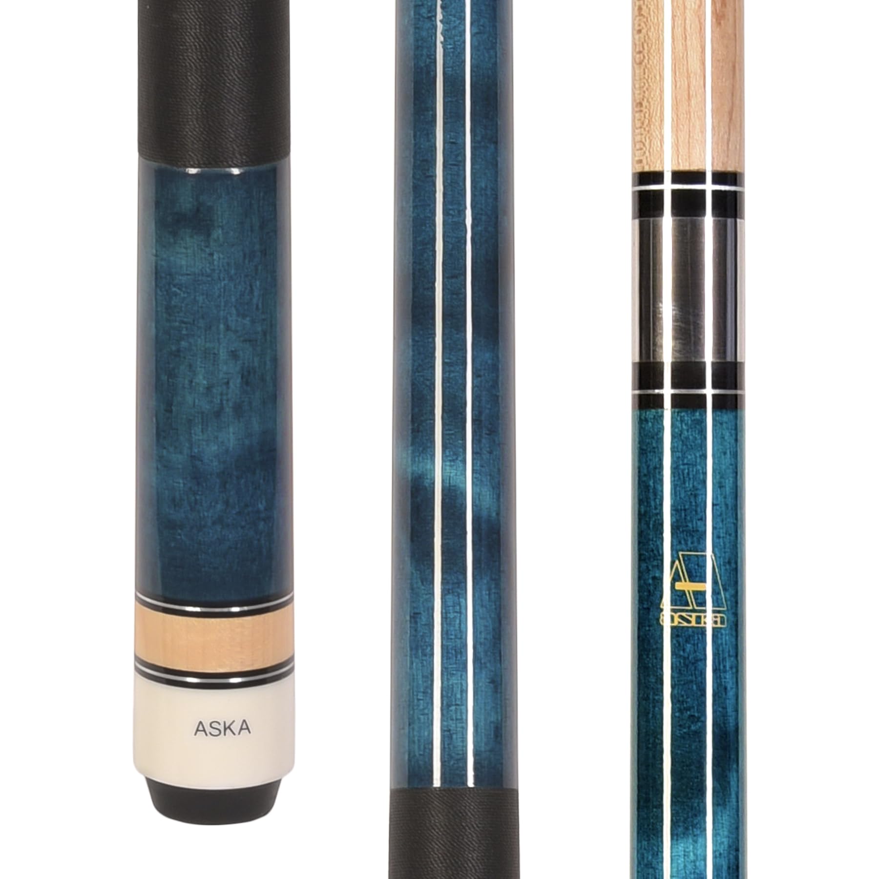 ASKA L2 2-Piece Pool Cue Stick, 58-inches Hard Rock Canadian Maple, 13mm Hard Tip