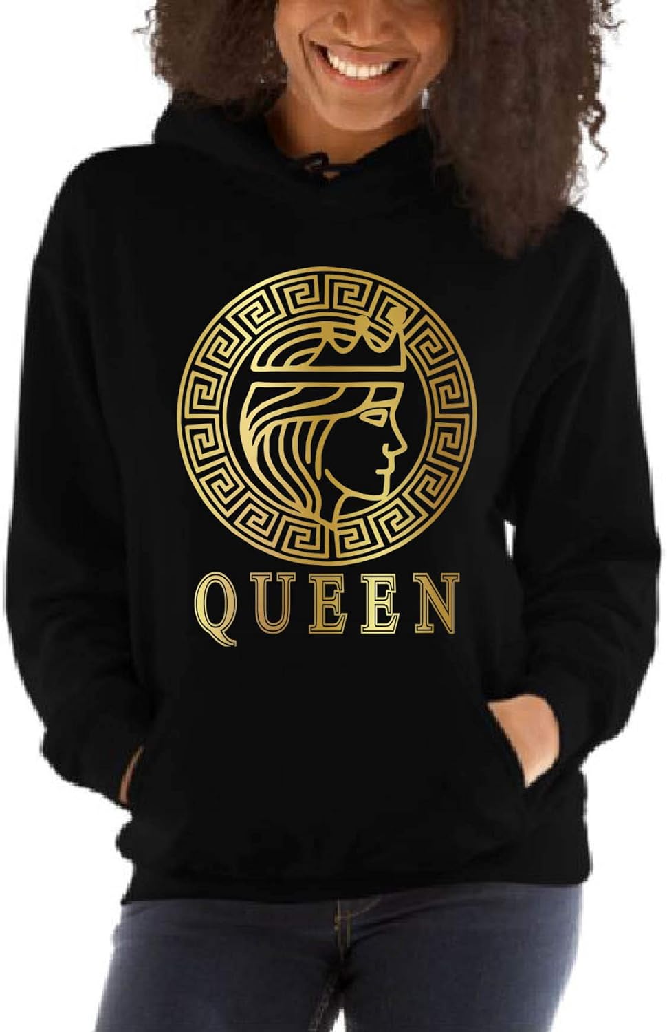 ALLNTRENDS Couple Hoodie King Queen Greek Mythology Valentine's Day Match Tops