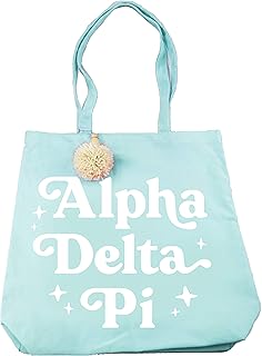 Alpha Delta Pi Retro Pom Pom Tote Bag