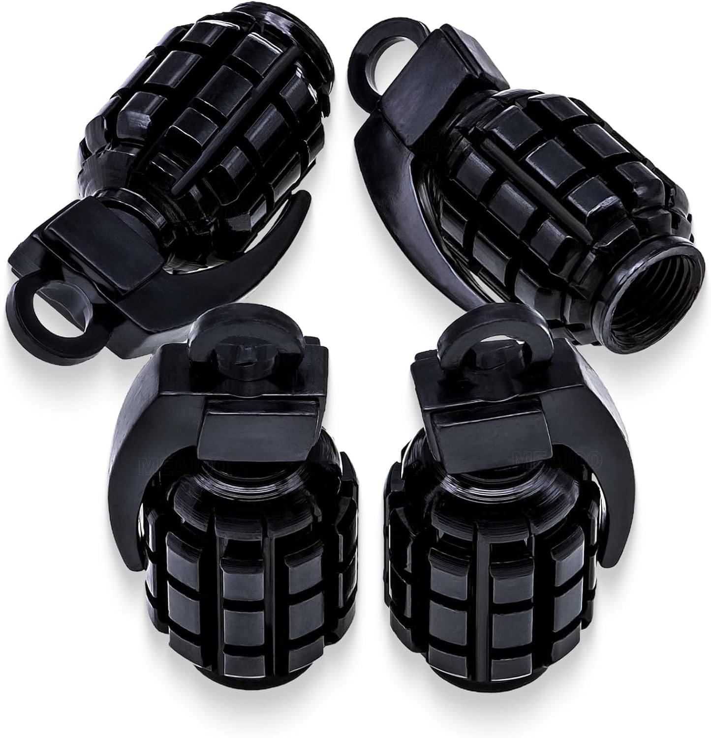 XIUNYIE 4PCS Aluminum Dice Tire Valve Stem Caps, Universal Aluminium Alloy Dustproof Covers for Car, SUV, Truck, Motorcycle, Bicycle, Black, 4 pcs
