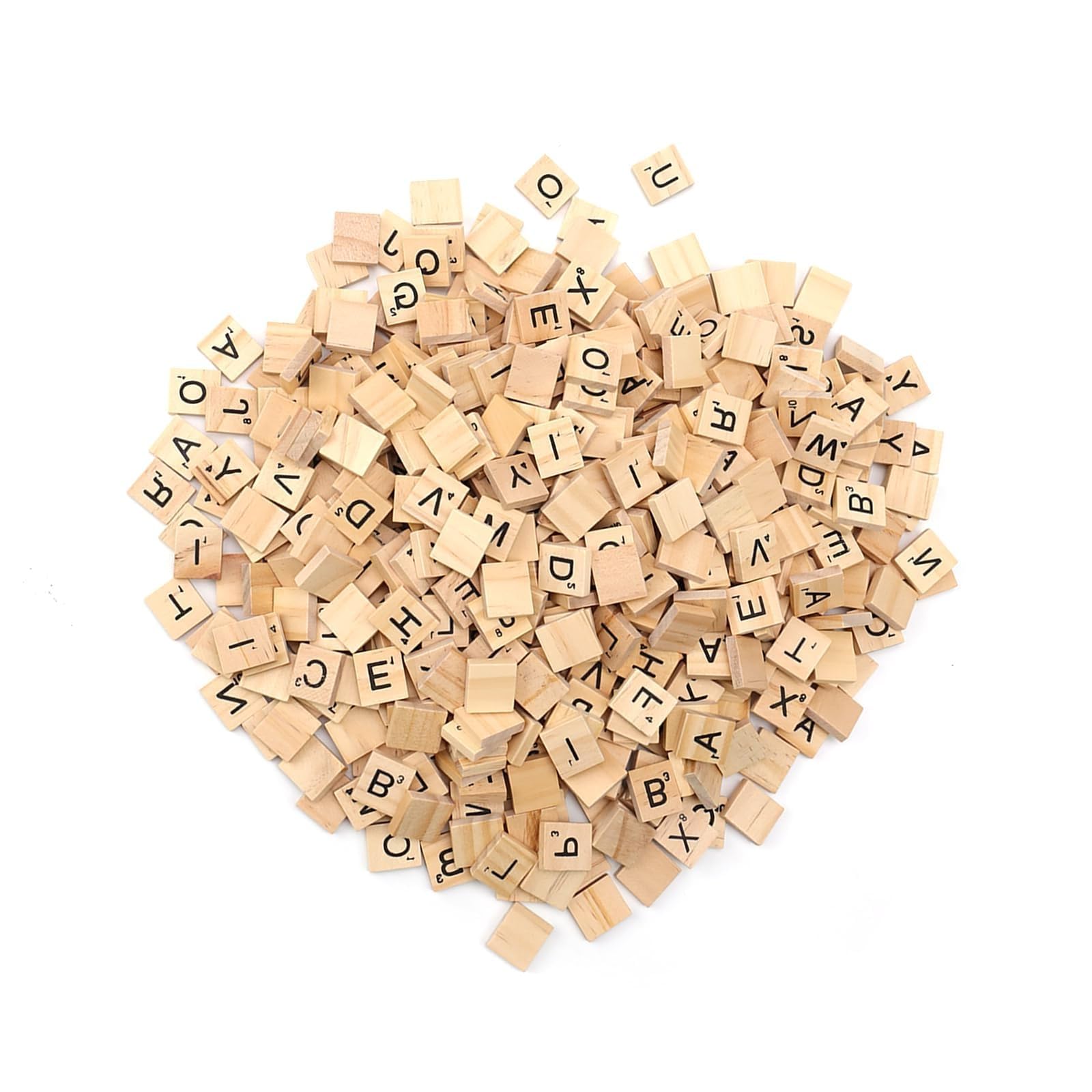 200 Pezzi Lettere E Numeri In Legno Per Bambini - Dimensioni 20x18x4 Mm, Educativi, Per Artigianato E Regali