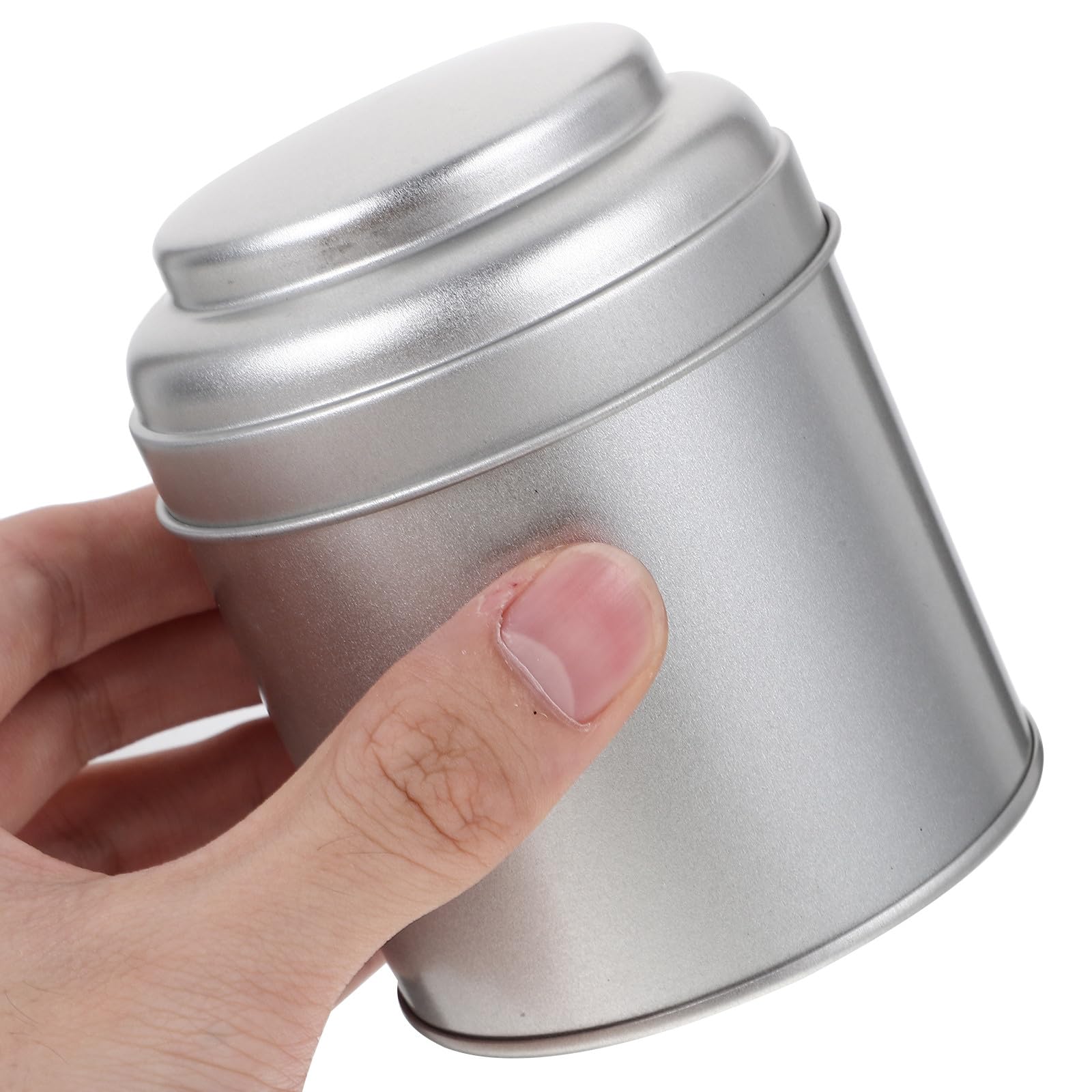 SHERCHPRY Lot de 6 Boîtes à Thé en Tôle Argentée Double Couvercle Hermétique, Multi-fonctions pour Conserver le Thé Frais, Rangement Cuisine Voyage
