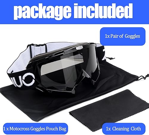 Miniatura 6 de Gafas para Motocicleta Dirt Bike ATV Todoterreno Motocross Conducción Carreras MX UTV Gafas Resistentes al Viento a Prueba de Polvo Resistentes a