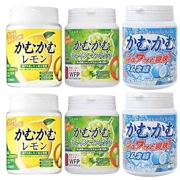 かむかむレモン60袋　かむかむラムネ60袋　合計120袋 Amazon.co.jp: かむかむレモン シュワッと爽快 ラムネ ボトル