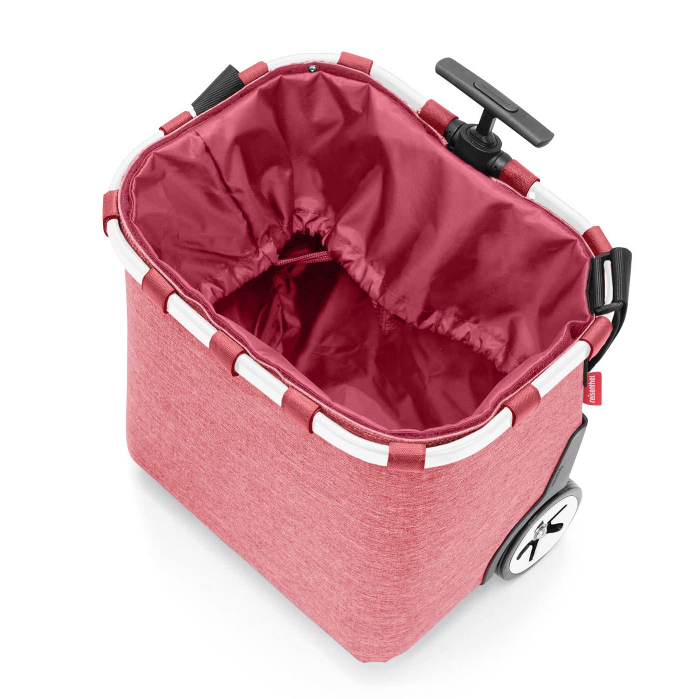 reisenthel carrycruiser Twist Berry – Tragbarer Einkaufstrolley mit stabilem Aluminiumrahmen, Schultergurt und herausnehmbarer Netz-Innentasche – Aus wasserabweisendem Material