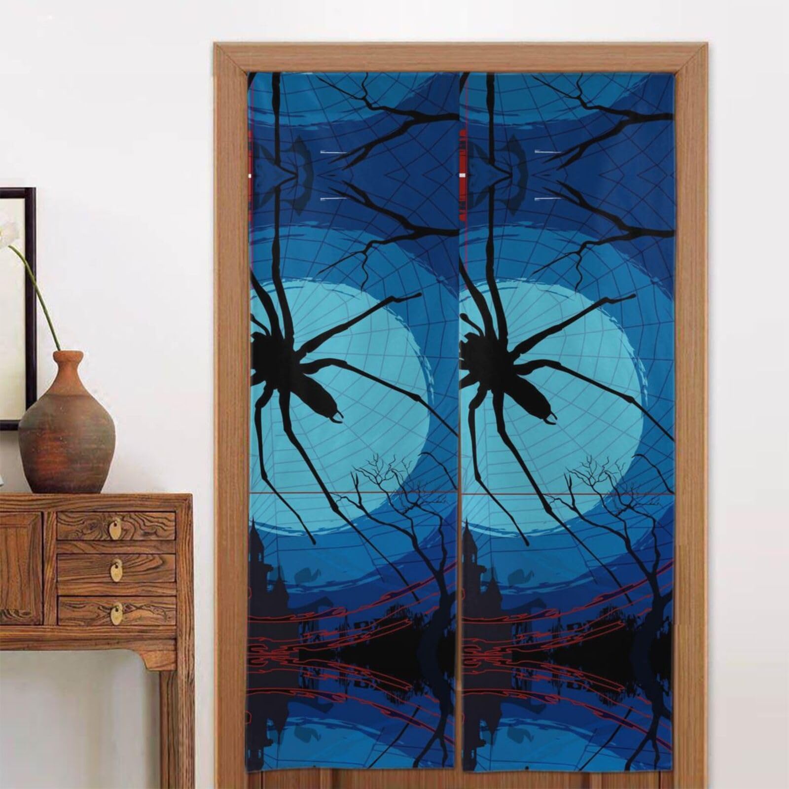 Séparateur de porte imprimé Halloween noren occultant BAFAFA