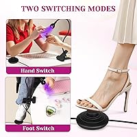 Vista 59 de AORAEM Lámpara LED UV para uñas: lámpara U V de cuello de cisne de doble cabeza para uñas de gel, luz LED de curación flash con 6 lupas para el Negro