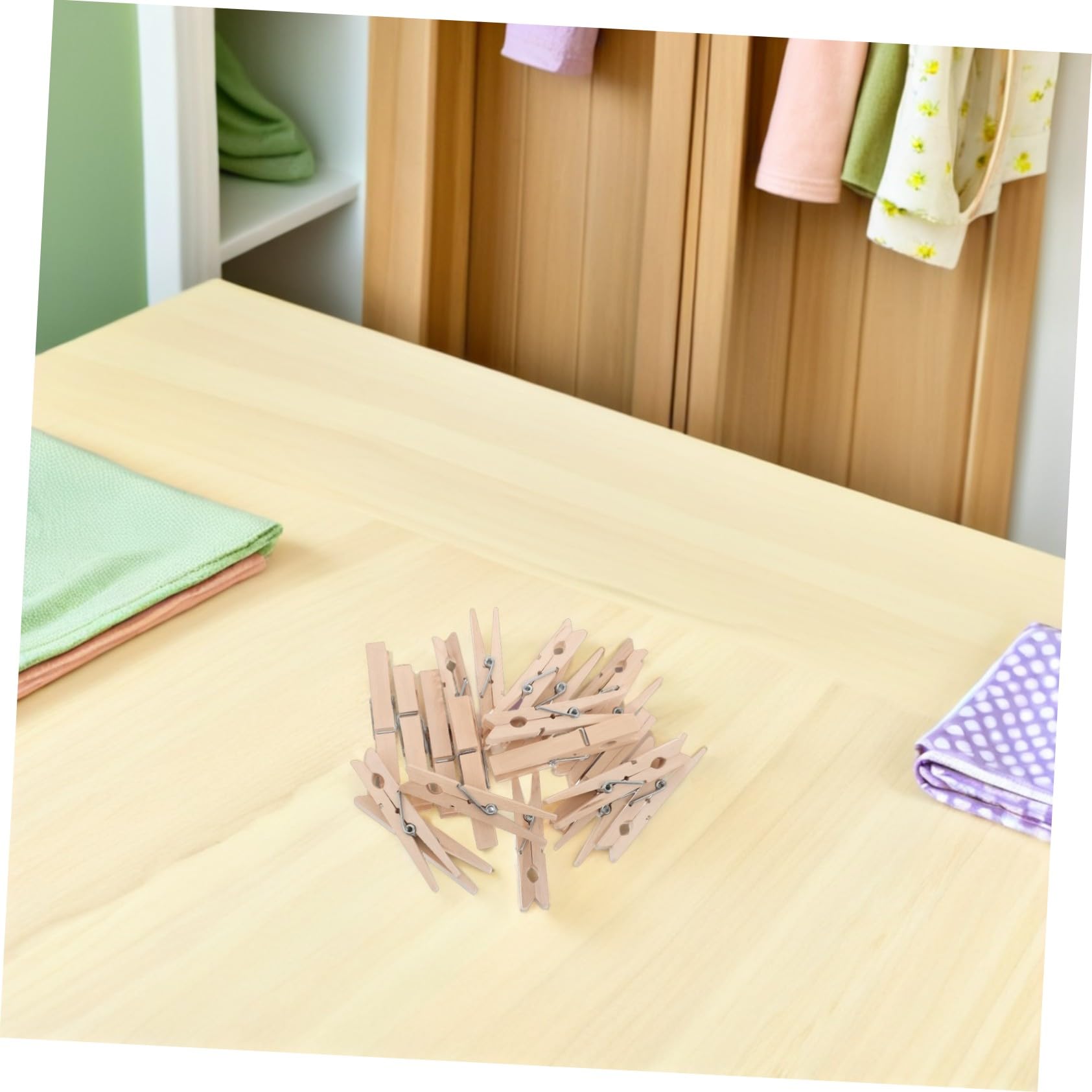 150 Pezzi Mollette in Mini Mollettine Compatte e Antivento per Bucato Foto e Artigianato Design Minimalista e Portatile per Uso e Viaggi