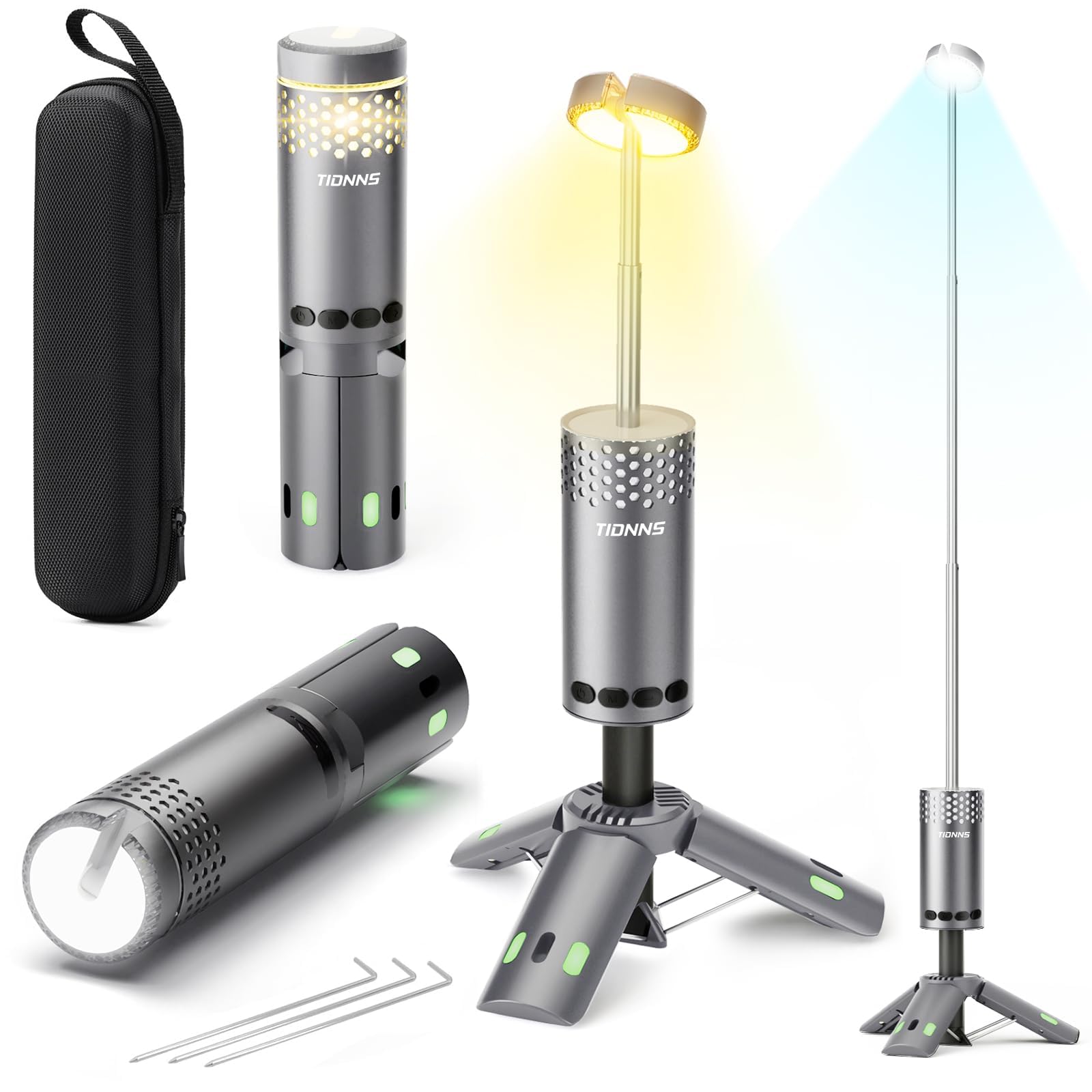 Amazon.com: TIDNNS Camping Lights Rechargeable, Detachable Camping
