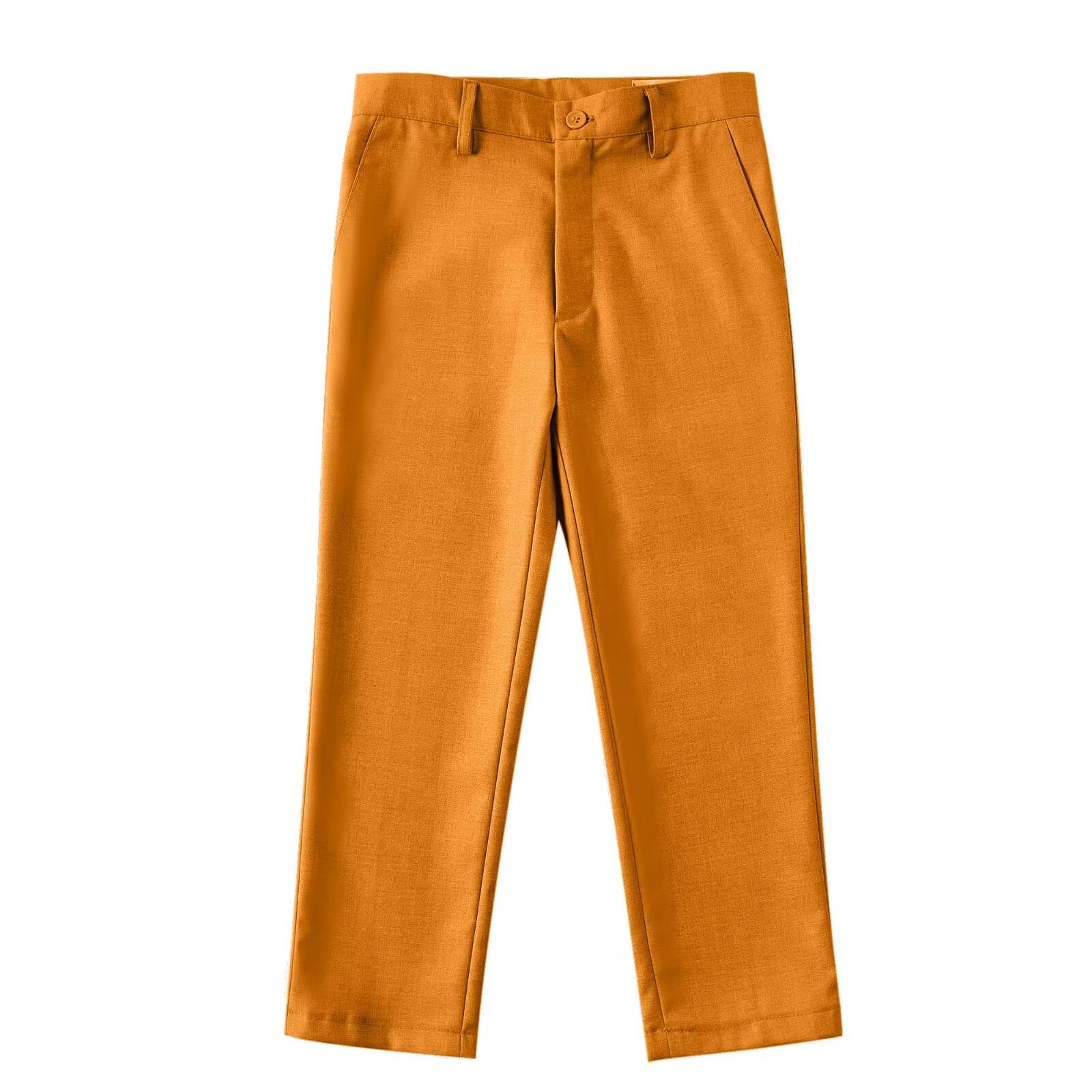 Hawcay Boys Suit Pants Kids Dress Pants Flat Front Formal Straight Toddler Leg Pant Adjusted Waist School Uniform