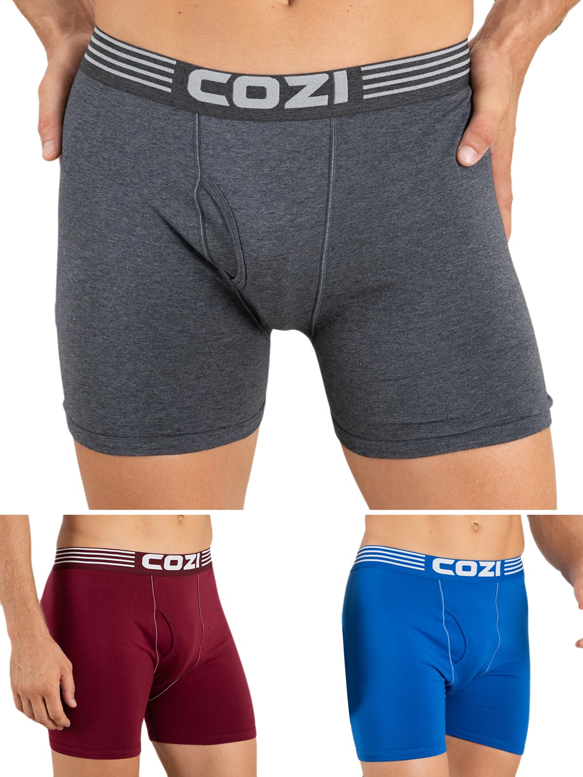 lux cozi Men's Crafted from Combed Cotton Long Trunk |Feather Touch-Ultra Soft Waistband |Style 1123 | Color May Vary-picture-37