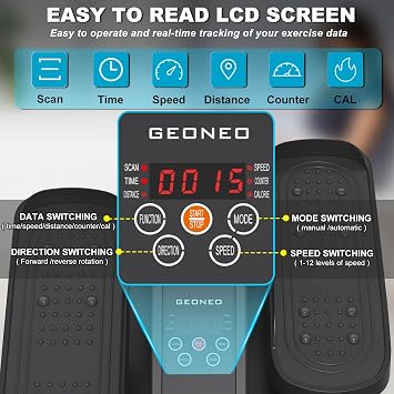 Under Desk Elliptical Machine, Electric Elliptical Leg Exerciser for Senior