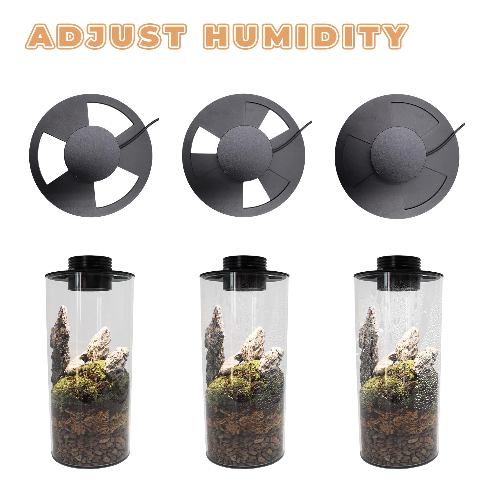 Lampa do uprawy roślin 5 W do wazonów o średnicy do 15,0 cm, światło terraria z kontrolerem do ustawiania jasności i timera, terrarium, oświetlenie do uprawy roślin