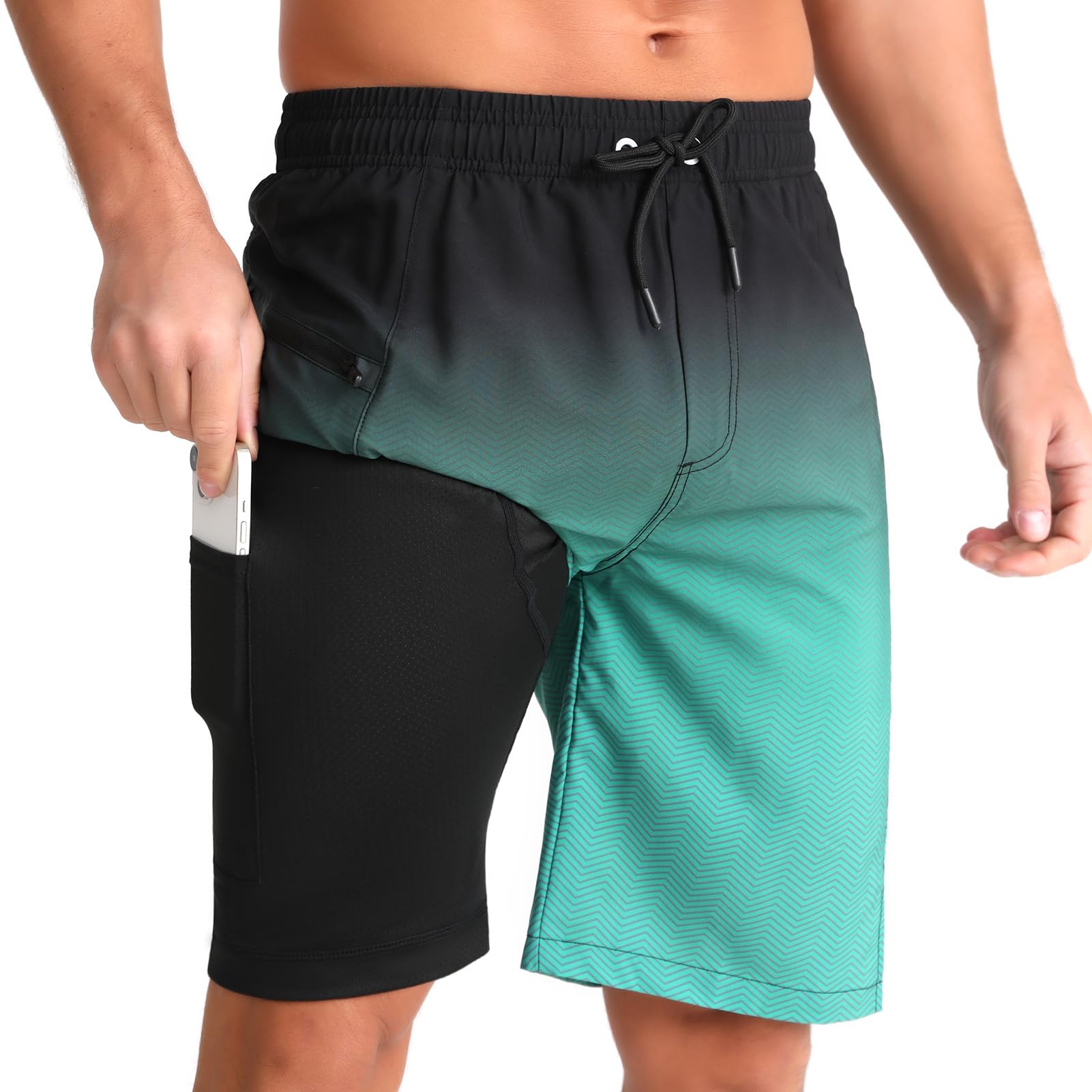 zeetoo Mens Swim Trunks Compression Liner
