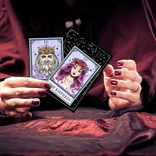 Miniatura 8 de GLOBLELAND Sellos transparentes con patrón de tarot, estilo vintage, sellos transparentes, estrellas, constelaciones, brujas, sellos de silicona