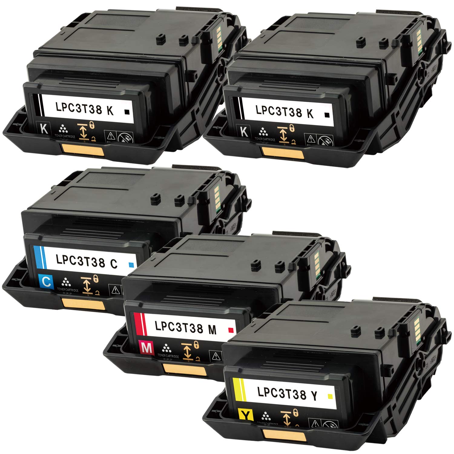 Amazon.co.jp: エプソン用 LPC3T38 互換トナー 4色 +ブラック1本 LP