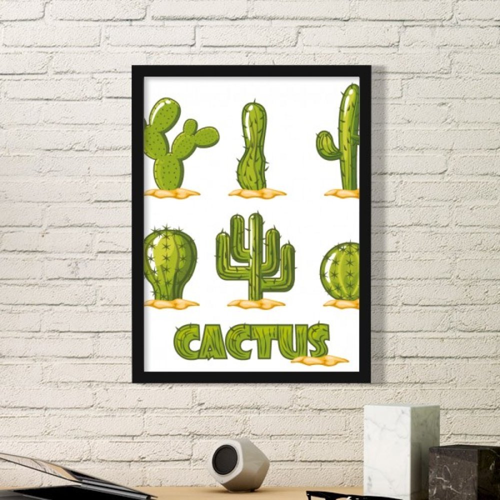 Cactus et plantes succulentes en cadre photo DIYthinker - Cadeau déco murale idéal