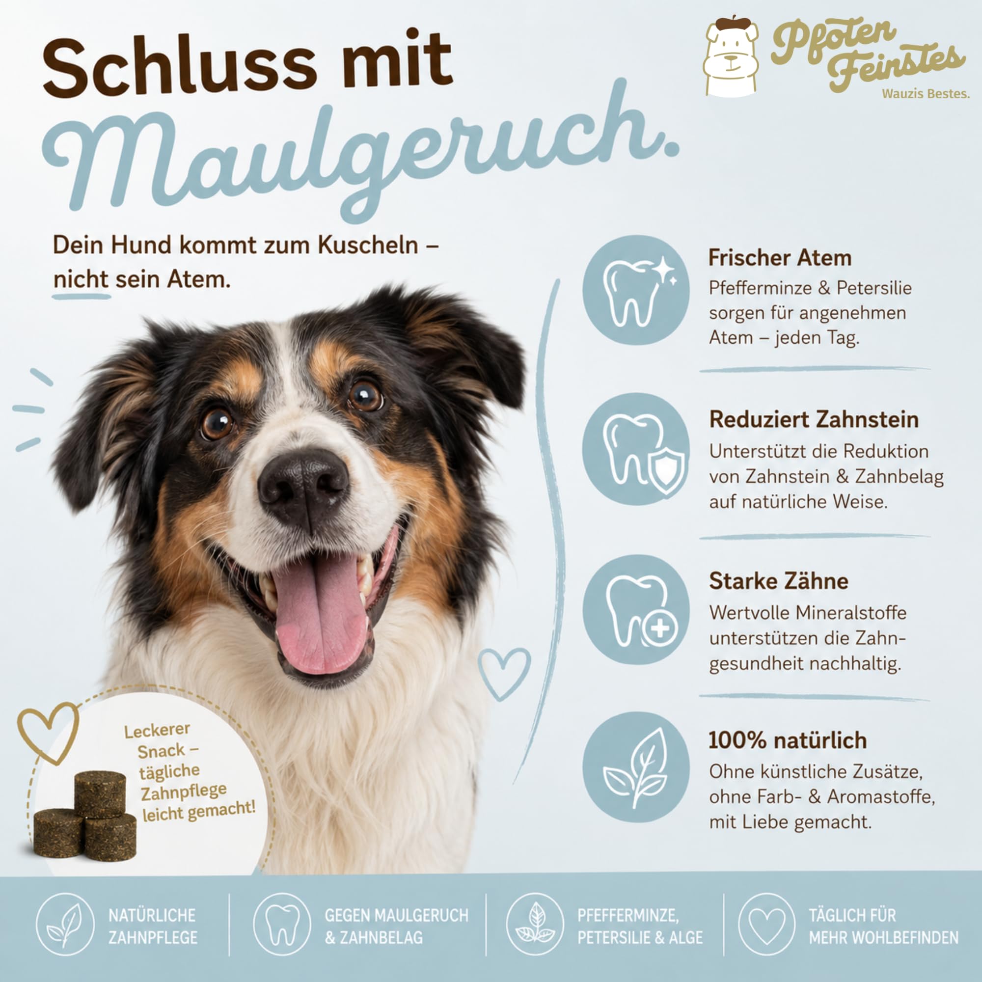 Vitaldrops pour chiens - Denta - Complément alimentaire pour dents et haleine fraîche