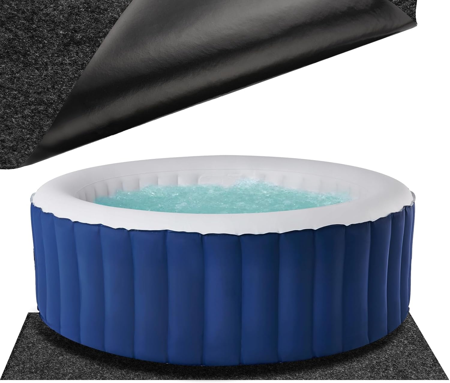 Large Square Hot Tub Mat 74" X 72" Thick Washable Above