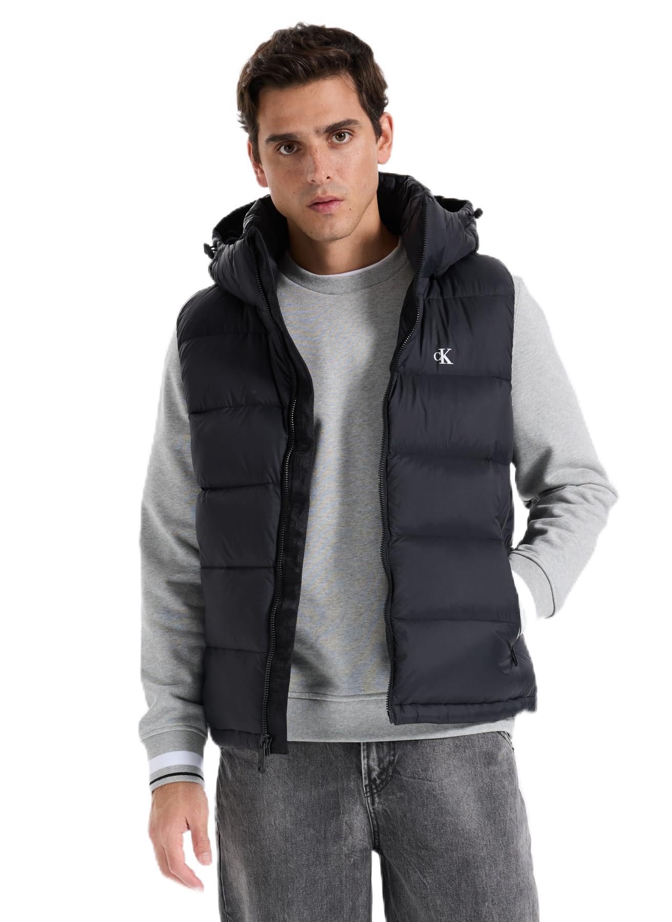 Calvin Klein Kamizelka Mężczyźni Ls Nylon Zip Off Hood Down Puffe Lv04rd531g