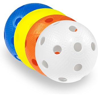 Fat Pipe Floorball & Unihockey Ball Set of 4 Competition Balls + Training Ball with IFF Certificate for Tested Quality Made in Finland
