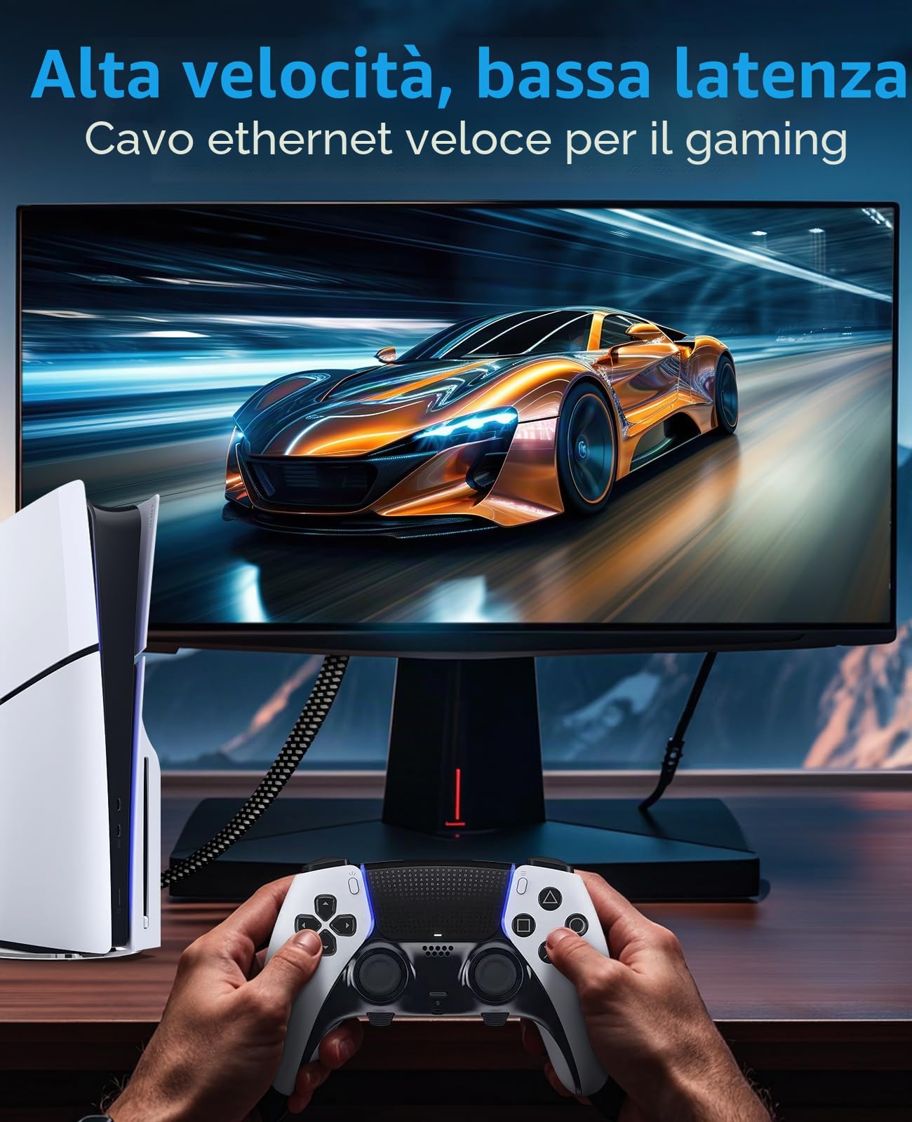 ARISKEEN Cat 8 cavo ethernet 3 metri 2Pack, Cavo Piatto Intrecciato Cat8 ad Alta Velocità(40 Gbps 2000 Mhz/s) Gigabit Rj45 STP Rete Internet Schermato Cavo Patch LAN per Modem Router