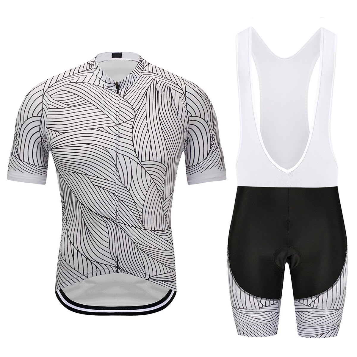 Traje Ciclismo Hombre, Maillot Ciclismo y Culotte con 3D Gel Pad para Verano Deportes al Aire Libre Ciclo Bicicleta