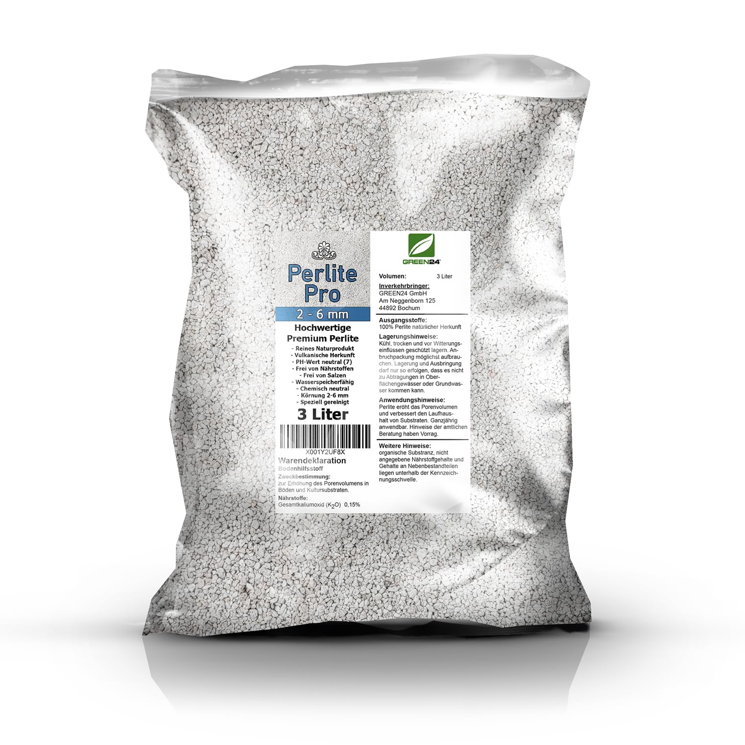 Perlite Pro 3 L zur Boden- Substratverbesserung, Bodenbelüftung, Perlit Wasserspeicherung, Bewurzelung oder Anzucht (3 Liter)