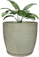 Vaso Grande Cone Decorativo Polietileno Planta Jardim Varanda (Cinza)