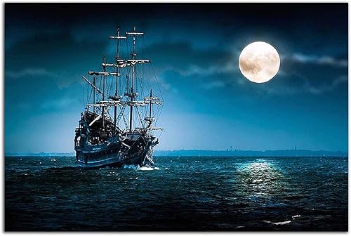 Miniatura 15 de Startonight Arte de pared de vidrio - Decoración de playa caribeña - Arte de vidrio acrílico templado 24 x 36 pulgadas Azul,Palmas blancas y