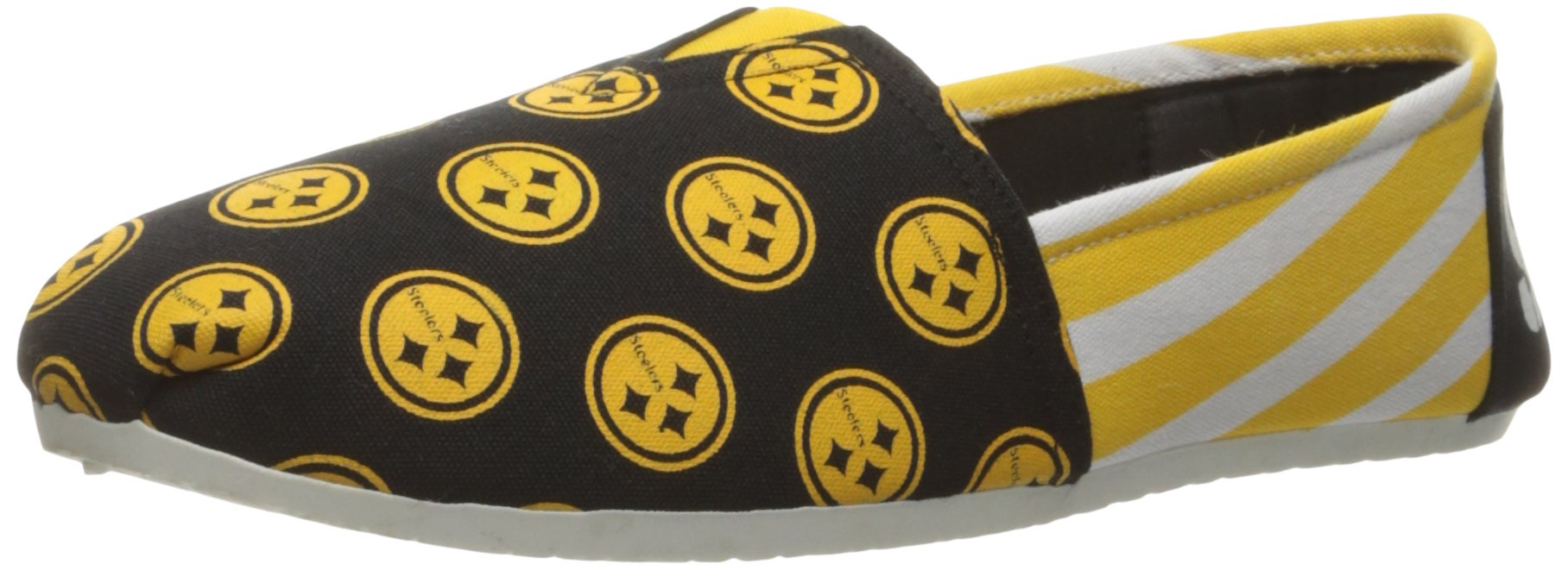FOCO Women's NFL Team Logo Ladies Fashion Slip On Canvas Shoes