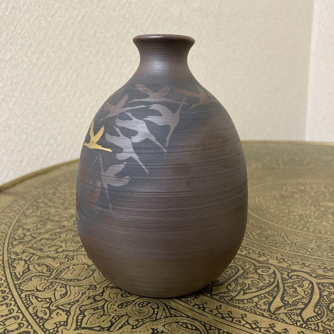 Amazon.co.jp: 萬古焼 酒器揃え 酔月陶苑 清水醉月 万古焼 鶴 金彩