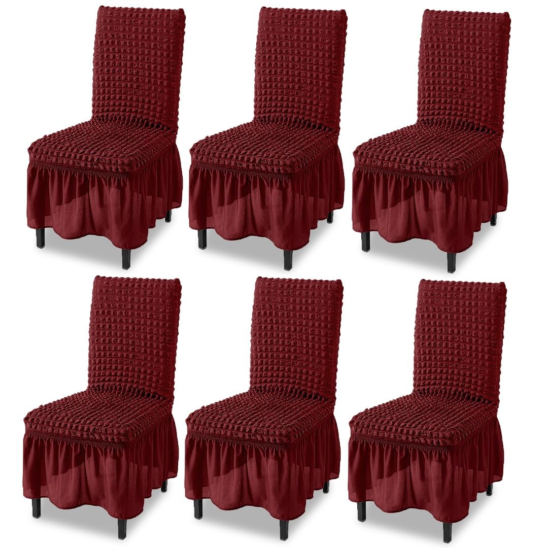 TONY STARK Frill Chair Covers - Elegant Dining Room Style -20 TONY STARK Frill Chair Covers - Elegant Dining Room Style -20
