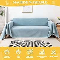 Vista 6 de Funda de sofá para sofá de 2 a 3 cojines, apta para mascotas, resistente al agua, antiarañazos de gatos, protector de muebles seccional