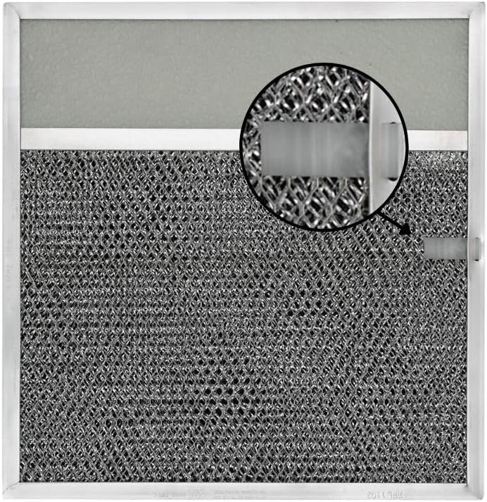 American Metal Filter Company RLP1102 Aluminum and Carbon Lens Range Hood Filter -11 1/2" x 11 3/4" x 3/8" - with 3-1/2" Lens
