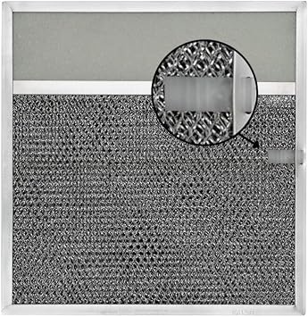American Metal Filter Company RLP1102 Aluminum and Carbon Lens Range Hood Filter -11 1/2 x 11 3/4 x 3/8 - with 3-1/2 Lens