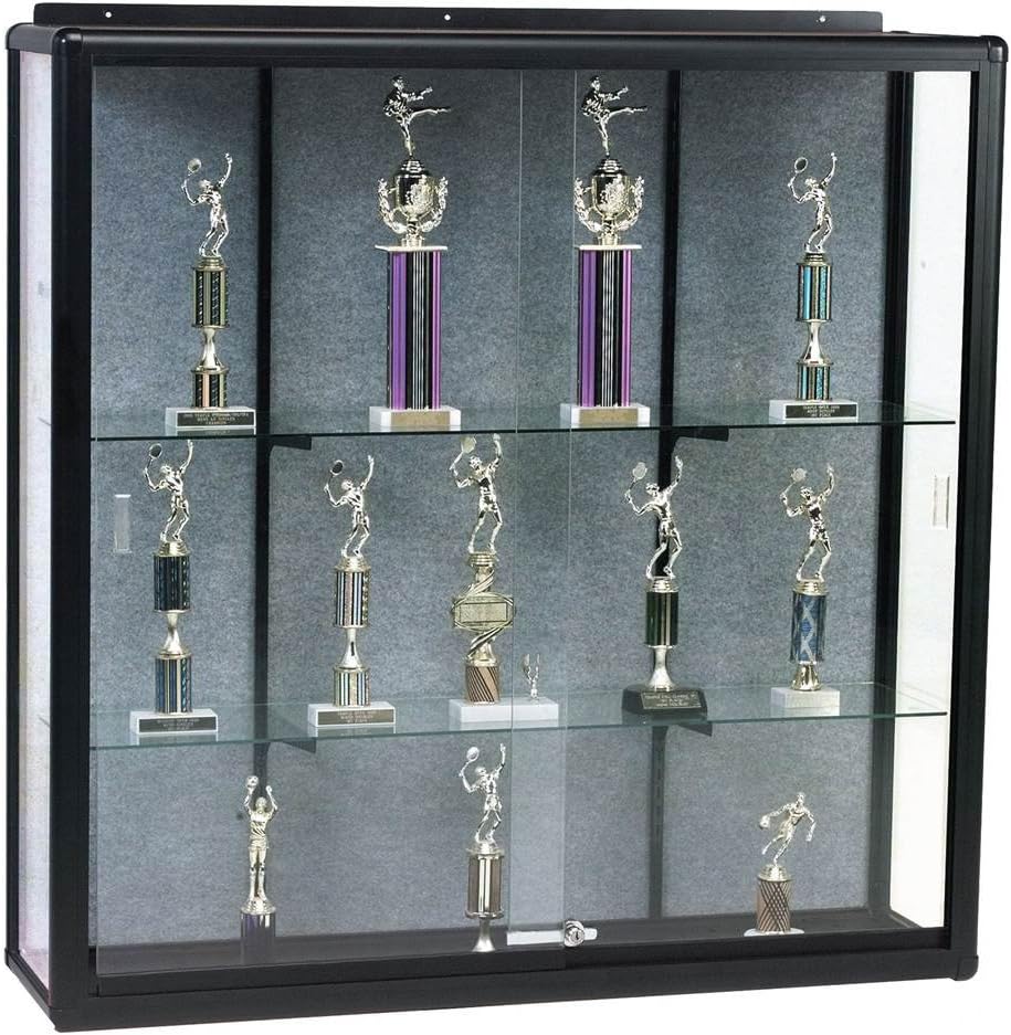 Best-Rite Wall Mounted Display Case - 36 in. Wide (Black)