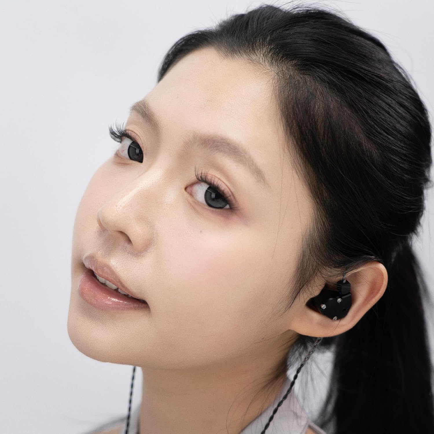 TINHIFI C2 HiFi IEM | LCP+PU Composite Diaphragm | 0.78mm 2-Pin Gold-Plated Cable | High-Resolution in-Ear Monitors for FPS Gaming & Music (Black, C2 2025 Type-C+Mic)