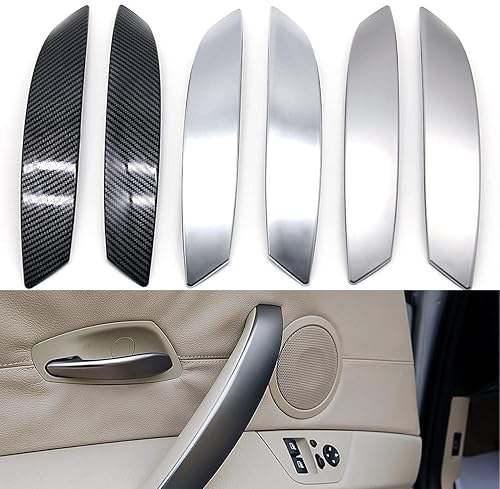 Miniatura 9 de Accesorios de coche LHD RHD izquierda derecha puerta interior tirador cubierta reemplazo para BMW Z4 E85 E86 2002-2008 (fibra de carbono R)