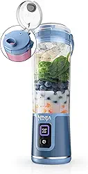 Ninja Liquidificador portátil Blast, sem fio, recipiente de 510 g, liquidificador pessoal para shakes e vitaminas, sem BPA, tampa à prova de vazamento e bico, recarregável com USB-C, peças seguras