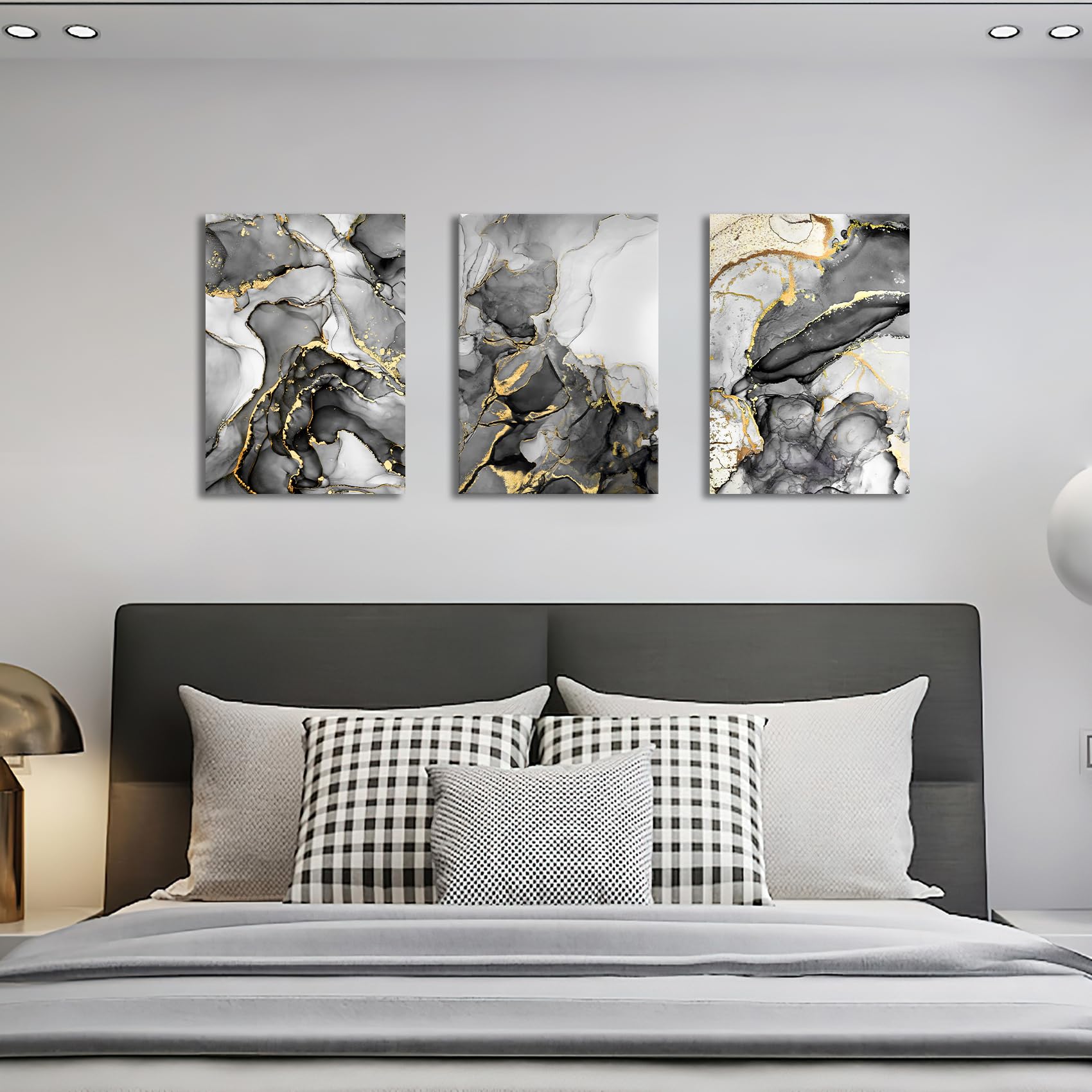 3 Pcs Wooden Framed Canvas Wall Art Set Bohemian Sage Green Canvas Prints Poster Geometric Line Beige Green Pictures for Living Room Bedroom Dinning Room Hallway Stairs Wall Decor 30x40cm x3pcs — view 76