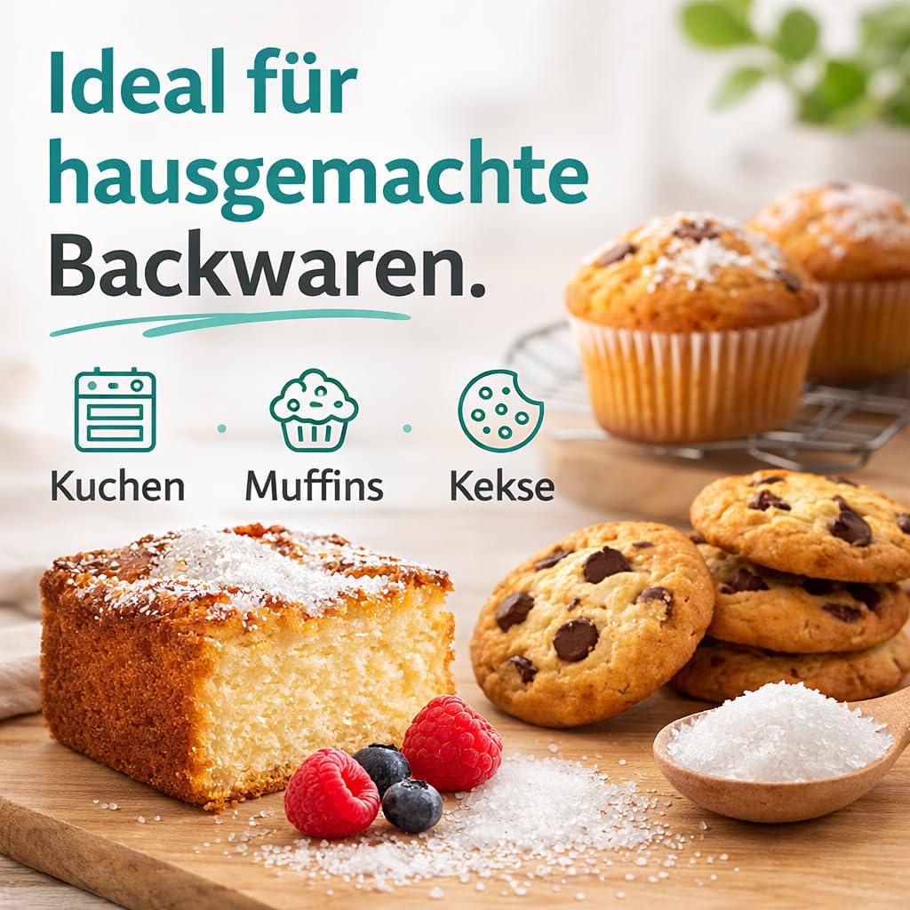 GiDeli Erythrit 20 kg - Kalorienfreier Kristallzucker-Lebensmittelersatz als vegane & zahnfreundliche Zuckeralternative